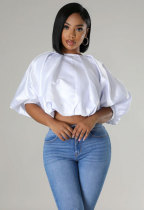 Fashion 3/4 Sleeve Print Loose Top XHXF-428