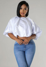 Fashion 3/4 Sleeve Print Loose Top XHXF-428