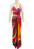 Fashion Print Sling Maxi Dress XHXF-424