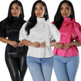 Solid Color Long Sleeve Slim Shirt SFY-TD2785