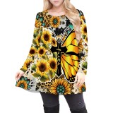 Print Long Sleeve O Neck T Shirt FNN-ZD8058