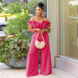 Solid Sleeveless Ruffles Loose Jumpsuit CYA-901363