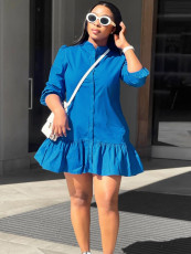 Long Sleeve Ruffles Casual Dress SH-391242