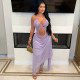 Solid Color Hollow Out See Through Jumpsuit CYA-901368
