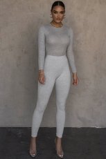 Ribbed Solid Color Slim Pants LSL-LS6401