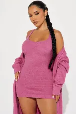 Casual Solid Color Dress Poncho Jacket Two-Piece Set FNN-DN8728