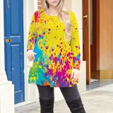 Print Long Sleeve O Neck T Shirt FNN-ZD8058