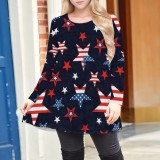 Print Long Sleeve O Neck T Shirt FNN-ZD8058