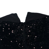 V-neck Bustierless Tassel Sequin Mini Dress NY-K3220