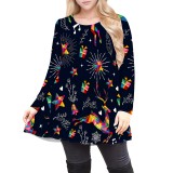 Print Long Sleeve O Neck T Shirt FNN-ZD8058