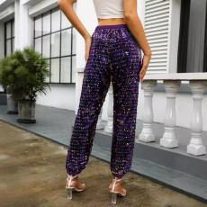 Fashion Sequin Loose Tie Pants GYLY-10511