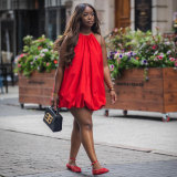 Solid Color Sleeveless Loose Mini Dress NY-S10878