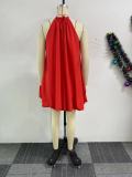 Solid Color Sleeveless Loose Mini Dress NY-S10878