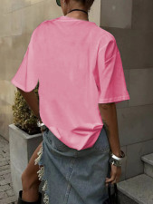 Bow Tie Patchwork Loose T-Shirt DYSC-DY24A1494WSB051013