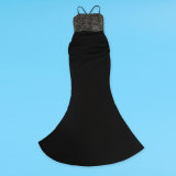 Hot Drill Pleated Backless Bandage Dress NY-K3237