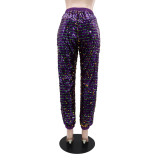 Fashion Sequin Loose Tie Pants GYLY-10511