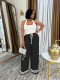 Solid Color Drawstring Tie Pants BS-1368