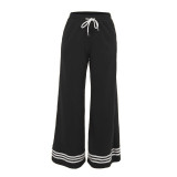 Solid Color Drawstring Tie Pants BS-1368