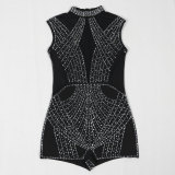 Sleeveless Hot Drill Slim Romper NY-3208