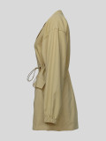 Fashion Loose Drawstring Waist Mini Dress MIL-070