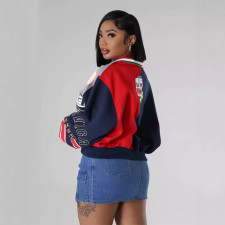 Patchwork Color Block Letter Print Sweatshirt SFY-537