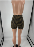 Stripe Fashion Slim Shorts FOSF-8347