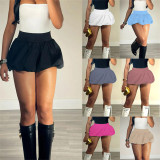 Solid Color Pleated Half Body Skirt GMLX-TEMU