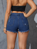 Studded Cross Denim Shorts GZHY-25110