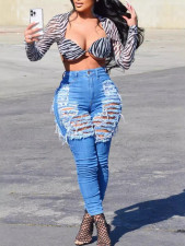 Fashion Holes Slim Jeans GZHY-50064