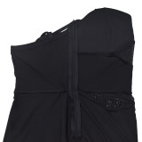 Sleeveless Hot Drill Mini Dress GFYX-C7033