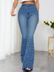 Fashion Studded Flared Jeans GZHY-25067