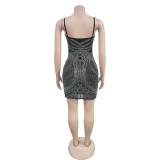 Sleeveless Hot Drill Mini Dress GFYX-C7033