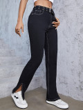 Caual Belt Split Fashion Jeans GZHY-70055