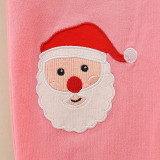 Kids Girl Christmas Print Embroidered Sweatpants GASD-3092