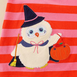 Kids Girl Halloween Stripe Casual O Neck Midi Dress GASD-1421