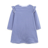 Kids Girls Striped Fly Sleeve Knit Princess Dress GASD-1535