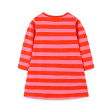Kids Girl Halloween Stripe Casual O Neck Midi Dress GASD-1421