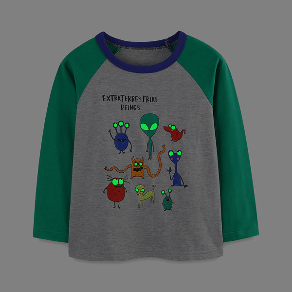 Kids Boys' Luminous Printed Long Sleeve T-Shirt GASD-5380