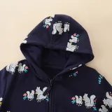 Kids Girl Casual Zipper Long Sleeve Hoodie Sweatshirt Jacket  GASD-6002