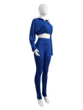 Hooded Long Sleeve Drawstring Tops Pants Suit CH-HR24059