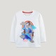 Kids Girl O Neck Print Long Sleeve T Shirt GASD-5372