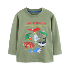 Kids Boy Long Sleeve Casual Print T Shirt GASD-5377