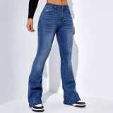 High Waist Straight Micro Flare Jeans GSMJ-S6968