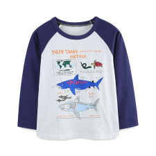 Kids Boys Print Color Block T Shirt GASD-5373