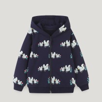 Kids Girl Casual Zipper Long Sleeve Hoodie Sweatshirt Jacket  GASD-6002