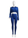 Hooded Long Sleeve Drawstring Tops Pants Suit CH-HR24059