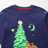 Kids Luminous  Christmas Print Boys T-shirt GASD-5382