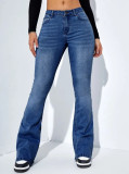 High Waist Straight Micro Flare Jeans GSMJ-S6968