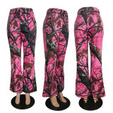 Camouflage Print Micro Flare Fant GSMJ-S6967