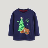 Kids Luminous  Christmas Print Boys T-shirt GASD-5382